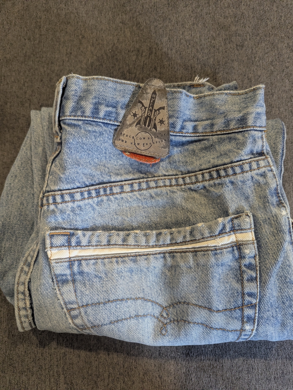 Vintage Buffalo Blue Jeans Story Relaxed Straight Leg Size 31